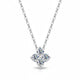Zethech Luna Spark Necklace in silver with clear stone pendant