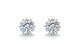 Zethech Snowflake Moissanite Stud Earrings with white gold finish