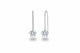 Zethech Moissanite Tassel Drop Earrings in white gold plated finish