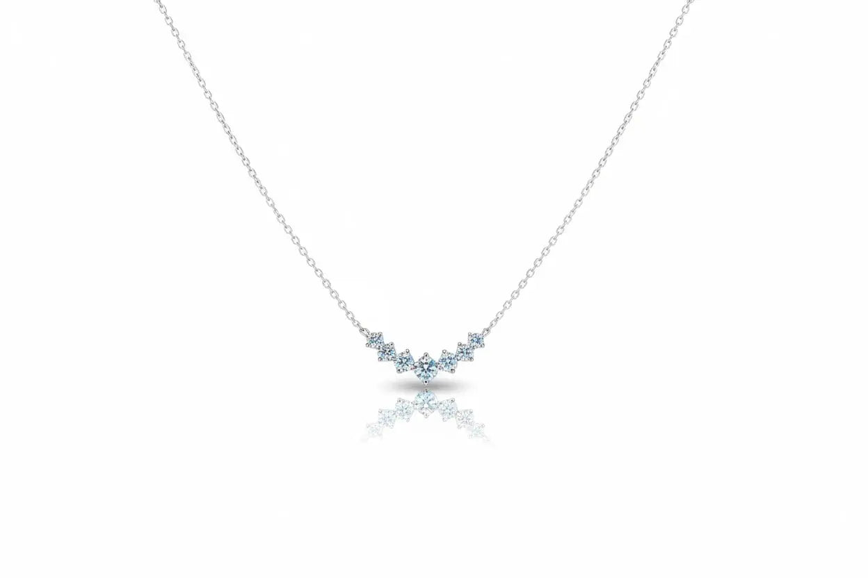 Luminous Oval 1.7CT Moissanite Solitaire Necklace by Zethech featuring sterling silver and 18k white gold plating, elegant jewelry for women