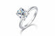 Zethech vintage glamour 2-3ct oval cut Moissanite ring in 18k plated silver, featuring a sparkling solitaire design for women.