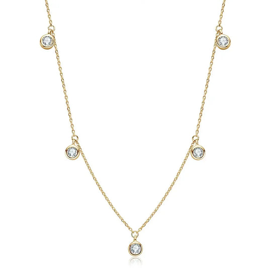 Zethech 3mm Moissanite Solitaire Necklace for everyday wear
