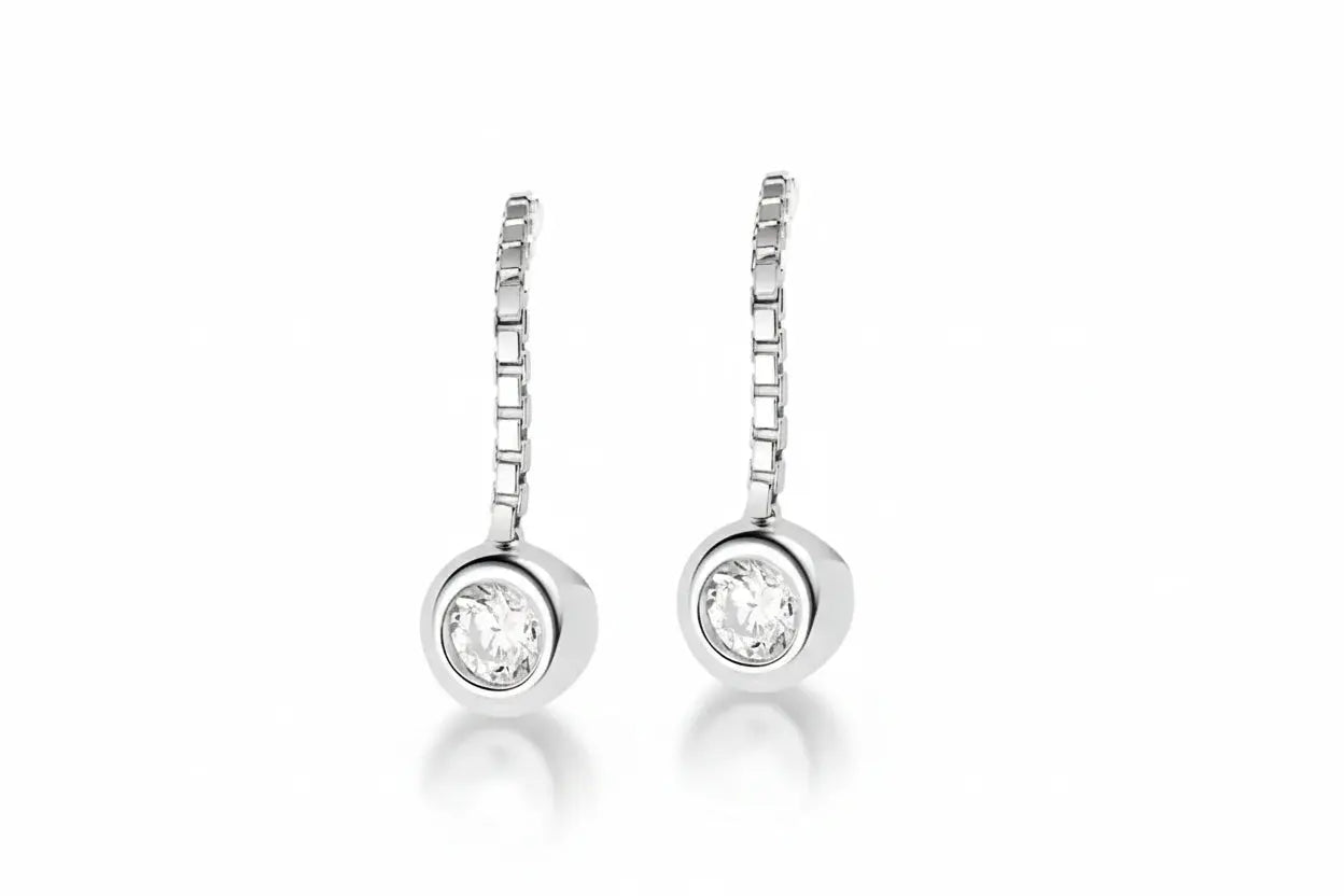 Zethech Cascading Drop Earrings with sparkling chain details