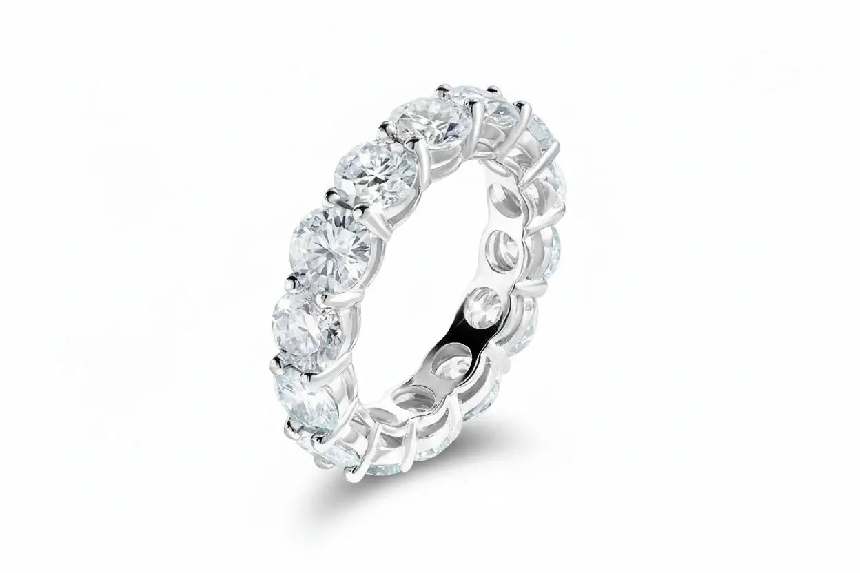 Zethech Moissanite Eternity Band in S925 sterling silver
