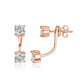 Zethech Essential Stud Earrings in rose gold with 2CTTW moissanite stones