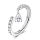 Zethech Pear Solitaire Ring with 0.5CT pear-cut moissanite