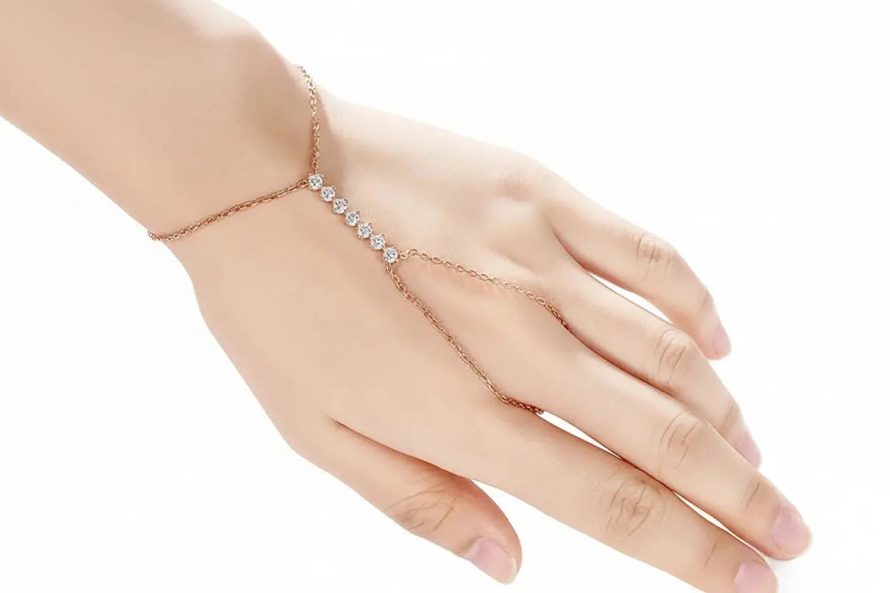 Zethech 7-Stone Moissanite Bracelet with adjustable chain