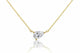 Elegant gold necklace with a 1-4CT pear-cut moissanite pendant from Zethech, featuring fine jewelry design on a silver 925 chain.