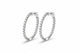 Silver-tone Zethech Starlight Glamour full moissanite statement hoops with sparkling, large round stones and bold hoop design.
