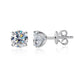 Zethech Pure Radiance Moissanite Stud Earrings in sterling silver