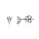 Zethech silver-tone pear cut moissanite stud earrings with 1ct each, sterling silver and 18k gold plating, perfect for women.