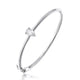 Zethech Pear Solitaire Bangle with 1CT certified moissanite