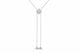Silver floral moissanite pendant necklace by Zethech, featuring sparkling gemstone detailing and intricate floral design.