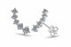 Zethech 1.16CT gradient moissanite stud earrings in silver, sparkling full gem design, perfect for women’s party jewelry