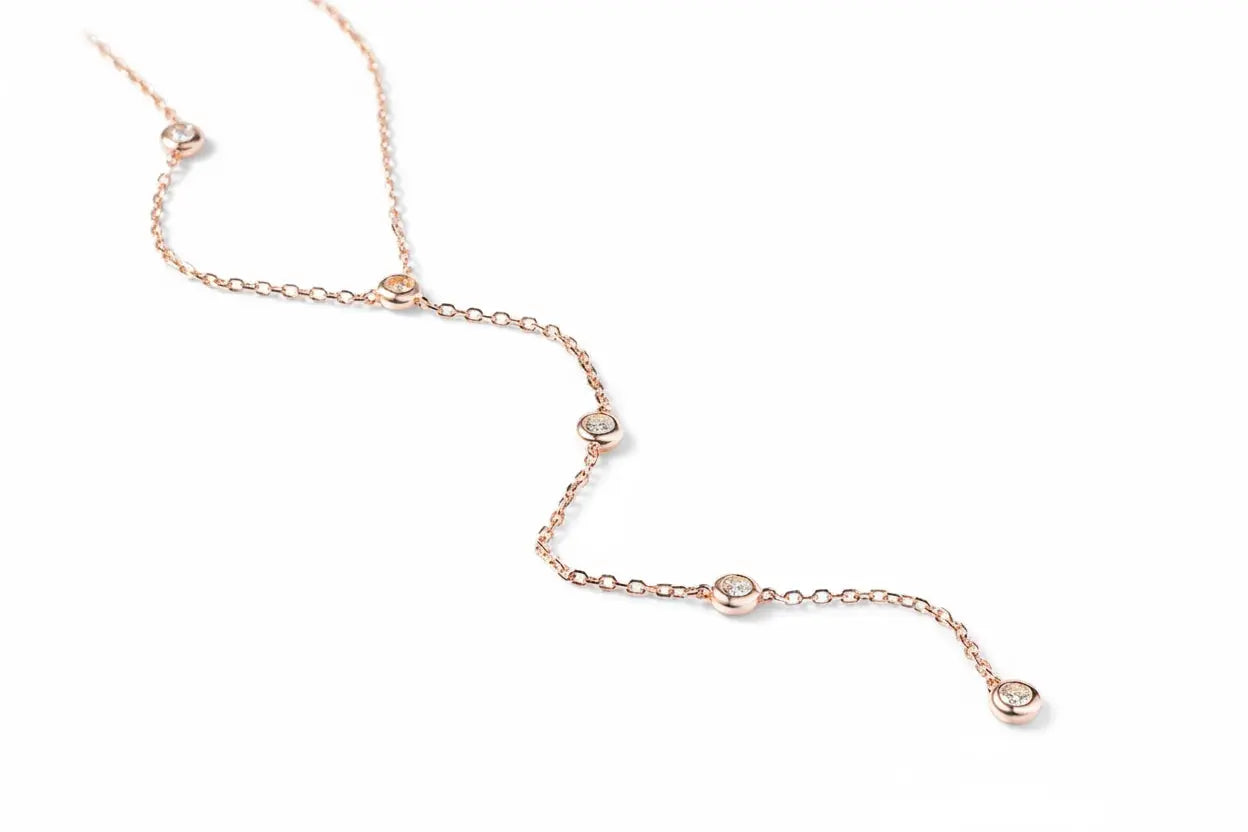 Silver Zethech Bubble Moissanite Pendant Necklace for women, 3mm classic design, 18k plated S925 silver jewelry.