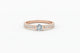 Zethech delicate promise 0.3CT moissanite ring in size 6, featuring a sparkling round-cut gemstone on a sleek band.
