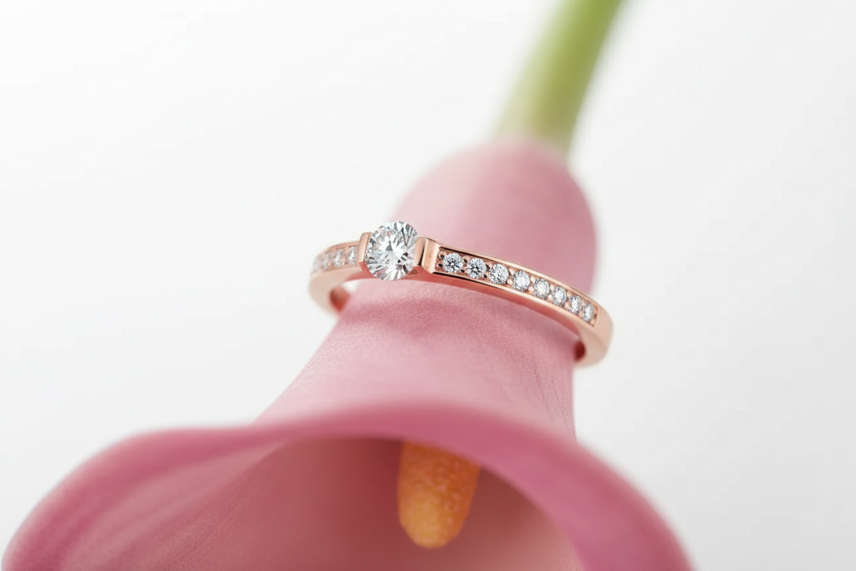 Delicate Zethech Promise Solitaire Necklace with 0.3ct moissanite, featuring a simple and elegant design.