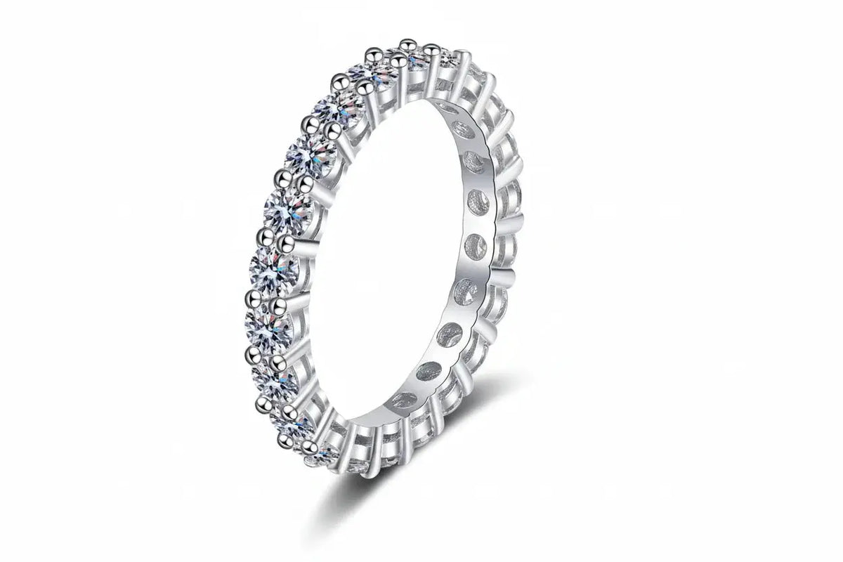 Everlasting Light: Full Eternity Moissanite Band - Zethech