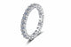 Zethech full eternity moissanite band ring with 3mm stones, showcasing a continuous circle of sparkling moissanite on a sleek band.