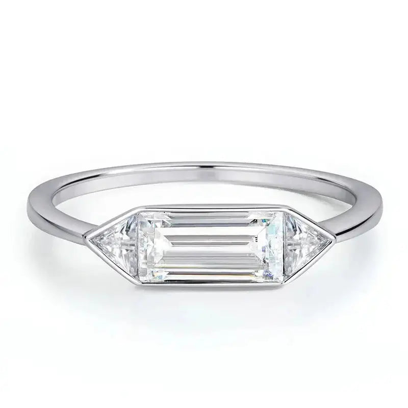 Zethech 3-Stone Moissanite Ring in product photo