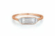 Zethech 3-Stone Moissanite Ring shown from clean jewelry angle