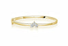 Zethech KNOBSPIN Moissanite bangle bracelet in yellow gold color, 17-18cm, solid S925 silver, GRA certified elegant jewelry for women.